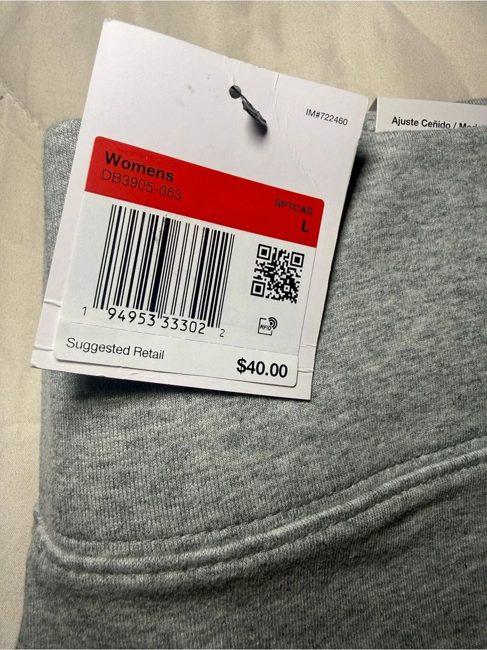 Nike Light Gray Women's High-Rise Bike Shorts